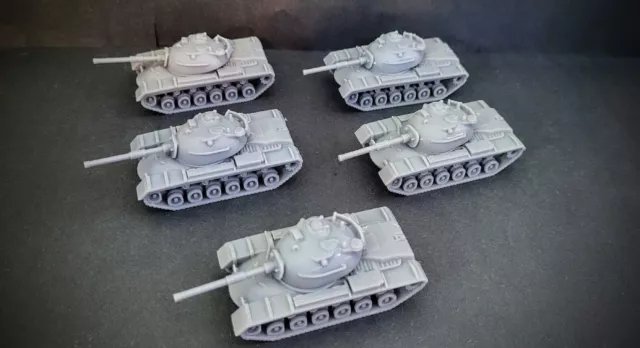 Flames of War: Vietnam U.S. M48 Patton Tank MBT Platoon X5 'Nam lot resin
