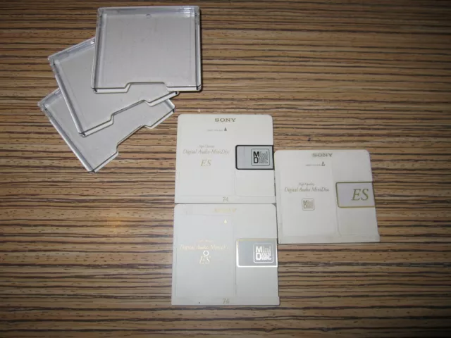 3 Sony ES    74 Minidisc  MD   + Hüllen  (211)