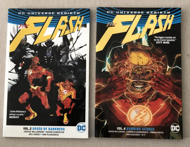 Comic Book The Flash Vol. 2 & 4  (Rebirth) by Joshua Williamson (Paperback)