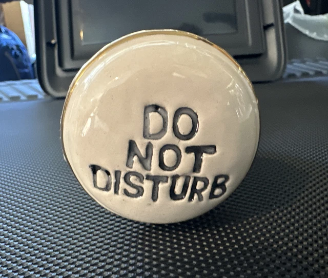 Anthropologie Do Not Disturb Door Knob Cast Iron Ceramic