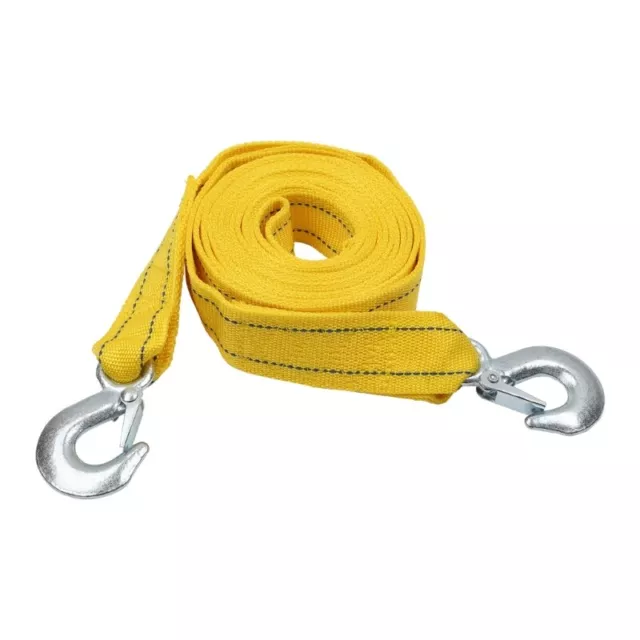 4M Heavy Duty 5Ton Car Tow Cable Towing Pull Rope Strap Steel Hooks