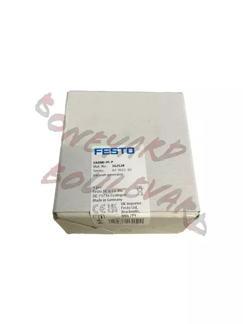 New Festo Vadmi-95-P / 162528 Vacuum Generator *Ships Fast From Usa*