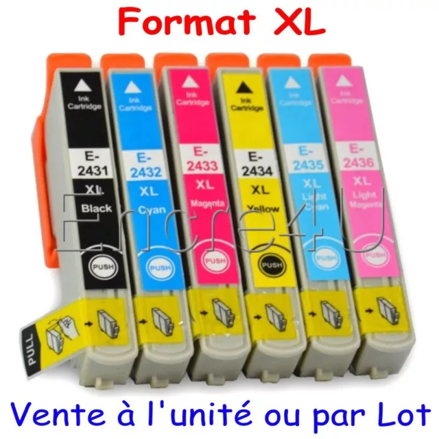 Cartouches d'encre Non-OEM Epson imprimantes Photo XP 750 850 950 960 - 2438 XL