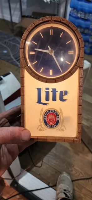 Vintage Miller Lite Lighted Wall Clock