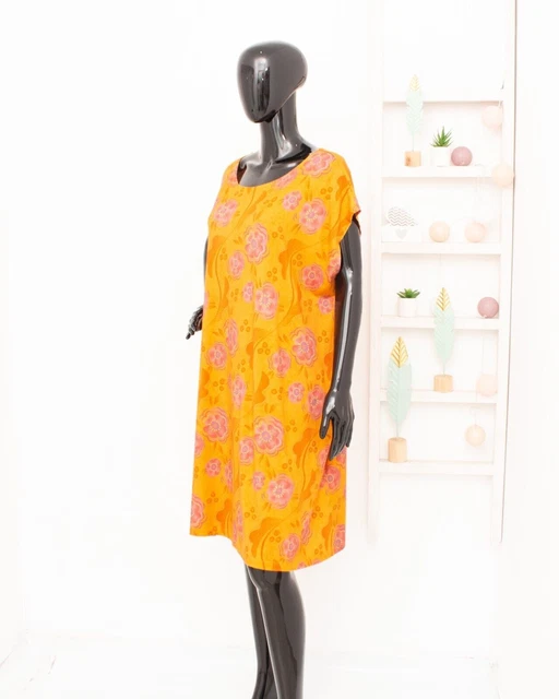 Robe Noire Manches Courtes GUDRUN SJODEN - Taille XL - Coton - Occasion En Excellent état