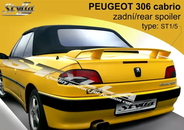 SPOILER REAR BOOT Trunk Tailgate Peugeot 306 Cabrio Wing