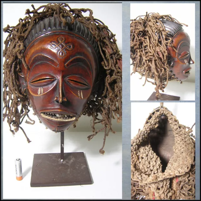 MASQUE CHOKWE Angola AFRICANTIC art africain AFRIKANISCHE KUNST AFRICAN MASK