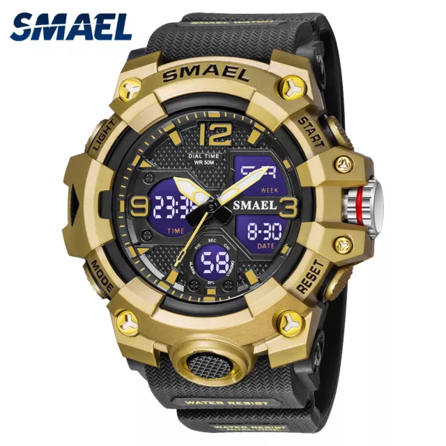 SMAEL Sport Watch Men Fashion Brand Digital Watches Male Quartz LED Wristwatches