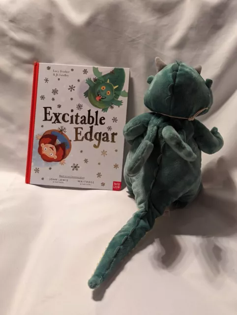 John Lewis Excitable Edgar Dragon Plush Toy + Book Christmas Advert 2019 2