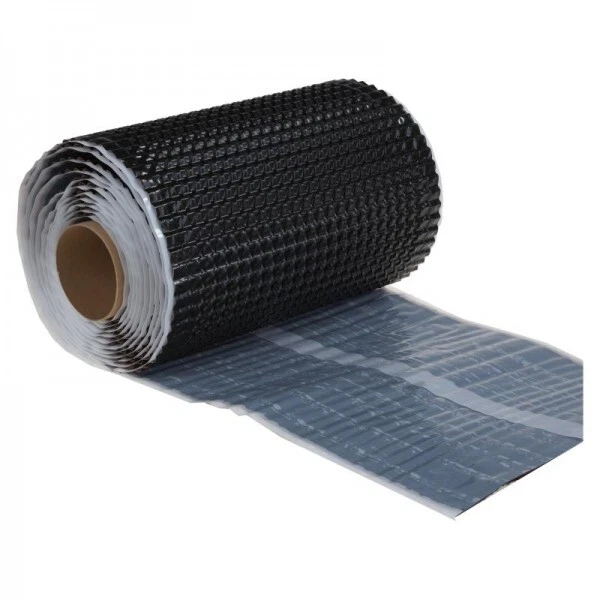 Kaminanschlussband 300 mm x 5m ziegelrot / anthrazit Anschlussband Wandanschluss