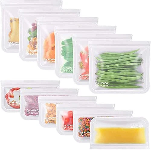 Kollea Lot de 12 Sac Congelation Reutilisable 6 Pcs Multifonction Sac Réutili...