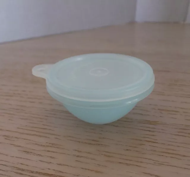 Tupperware Mini Wonderlier Keychain, Sheer  Lid 1307,  Blue  Bowl 1306