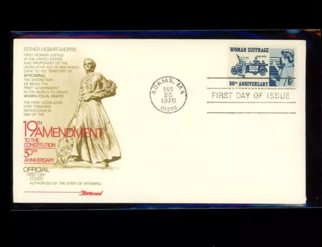 FDC 19th Amendment 50th Anniversary Fleetwood Cachet 1970 6c