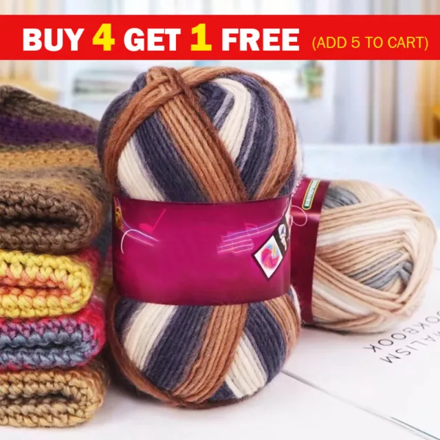 100g Mixed Job Lot DK Colourful Double Knitting Crochet Milk Soft Baby Wool Yarn