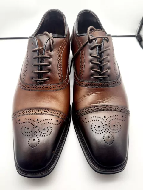 To Boot New York Duke Burnished Calf Brown Wingtip Shoes 9 US $595 MSRP