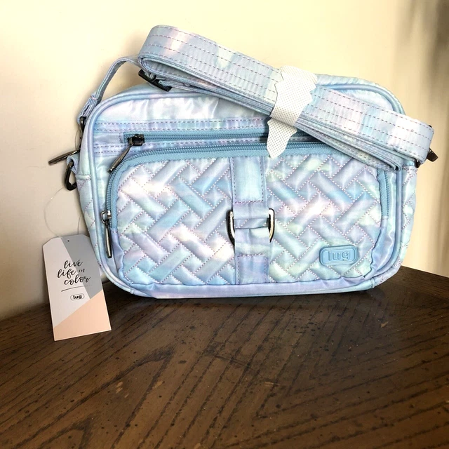 NWT LUG Carousel Crossbody Bag Travel Purse Belt Organizer RFID Blue Pink Purple