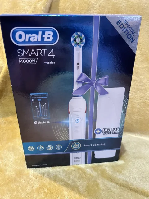 Oral-B Smart 4 4000N Bluetooth Electric Toothbrush Special Edition with Case New