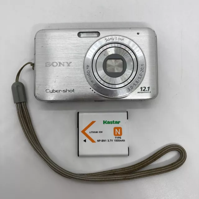 SONY CYBERSHOT DSCW310 12.1MP Digital Camera Silver w/ Battery