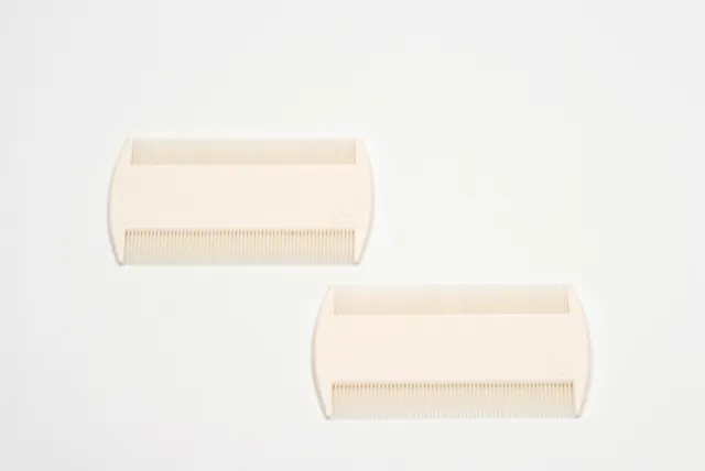 4 Pieces White Double Sided Nit Combs for Head Lice Detection 3