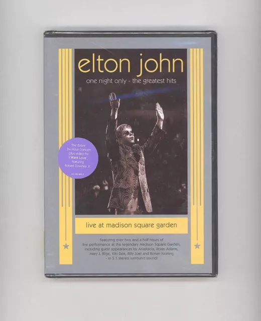 Elton John - One Night Only: The Greatest Hits Live at MSG (DVD, 2001) (Sealed)