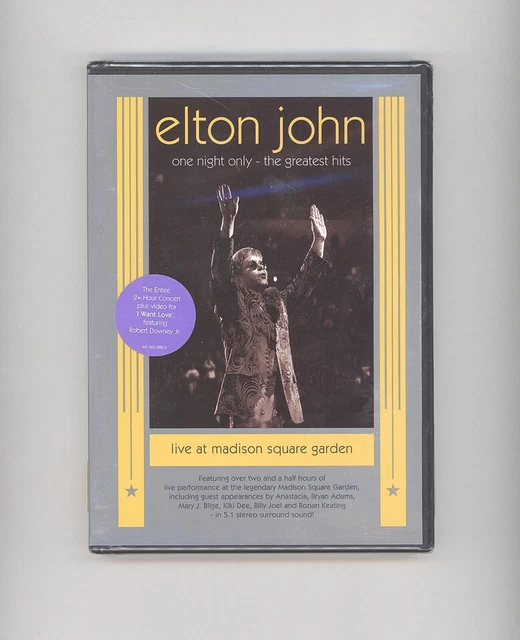 Elton John - One Night Only: The Greatest Hits Live at MSG (DVD, 2001) (Sealed)