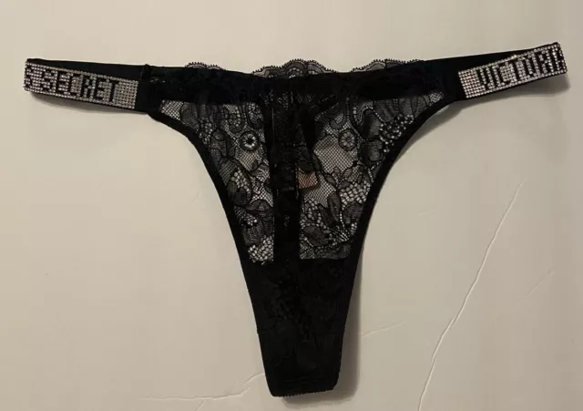 VICTORIA'S SECRET'S SHINE strap lace thong panty size medium