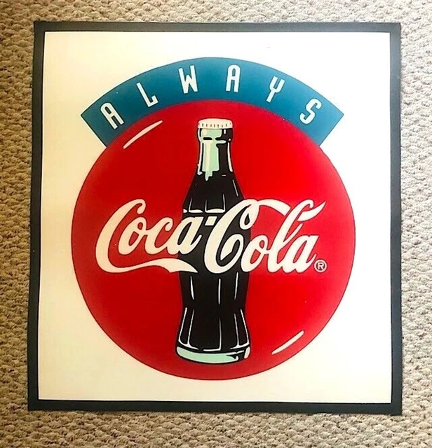 ALWAYS COCA-COLA 看板 Vintage “Always Coca Cola” Hard Plastic Signage Size Large