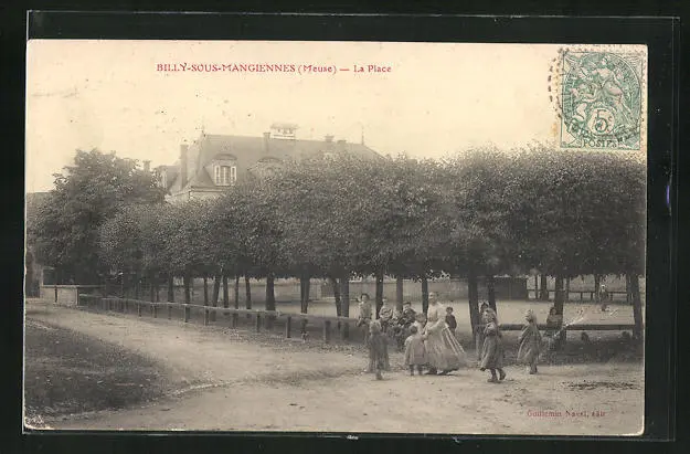 CPA Billy-sous-Mangiennes, la Place 1907