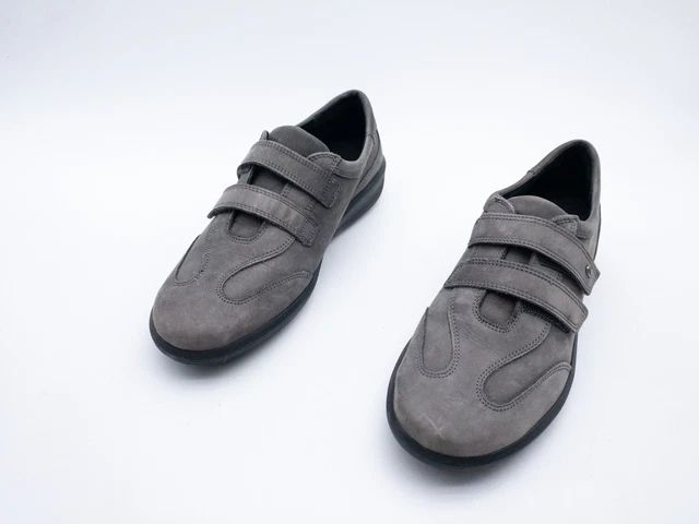 Chaussures en cuir gris/bordeaux neuves Jmg Houcke modèle