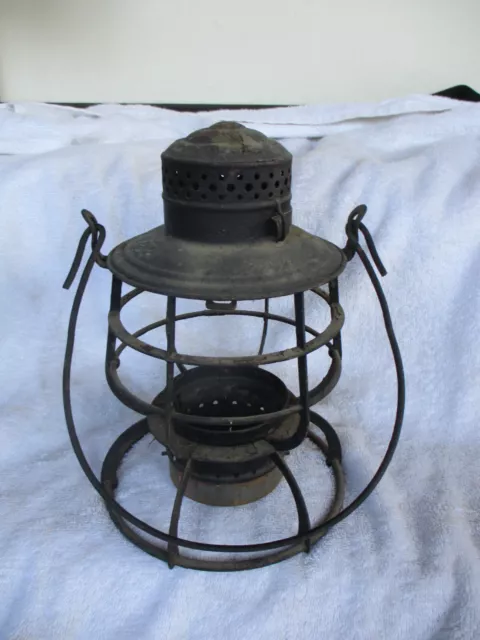 Vntg. L.I.R.R. Long Island Railroad Railroad Lantern ~ NOT COMPLETE/ CAGE ONLY ~