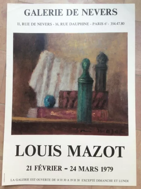 Louis Mazot Affiche Originale Exposition 1979 Galerie De Nevers