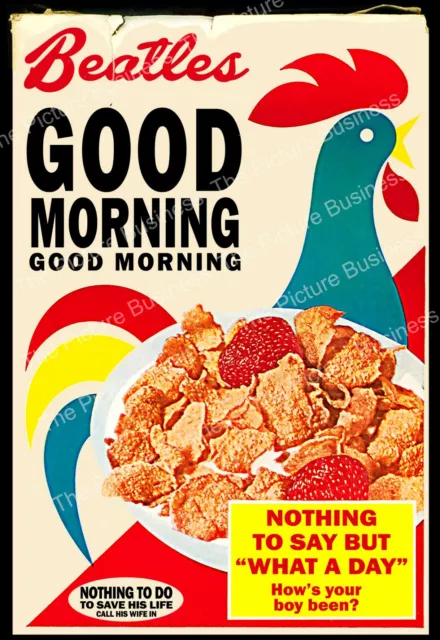 BEATLES 'Good Morning' CORN FLAKES Art Poster - Fantastic Piece