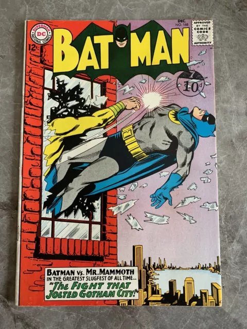 BATMAN #168 - BATMAN Vs MR MAMMOTH - HIGH GRADE - DEC 1964 SILVER AGE