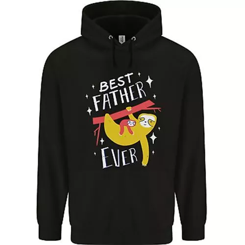 Fathers Day Funny Sloth Dad Daddy Mens 80% Cotton Hoodie