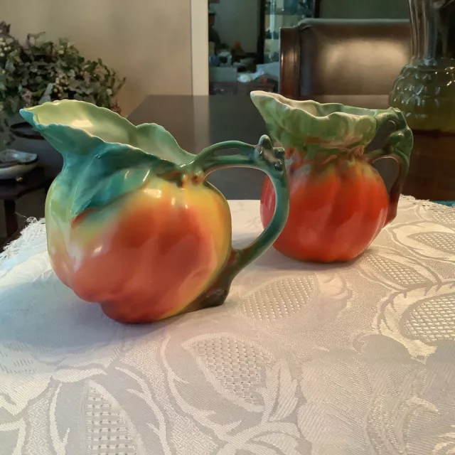 Royal Bayreuth￼￼ Peach Creamer And German Tomato Creamer