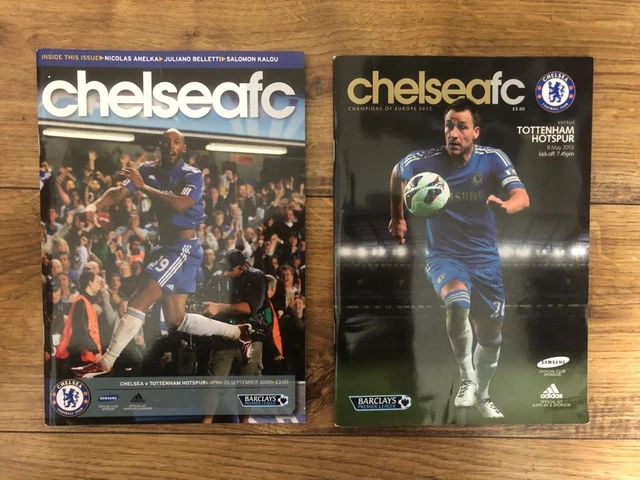 Chelsea Programmes CHELSEA V TOTTENHAM Hotspur football programmes x 2...Sept 2009 & May ...