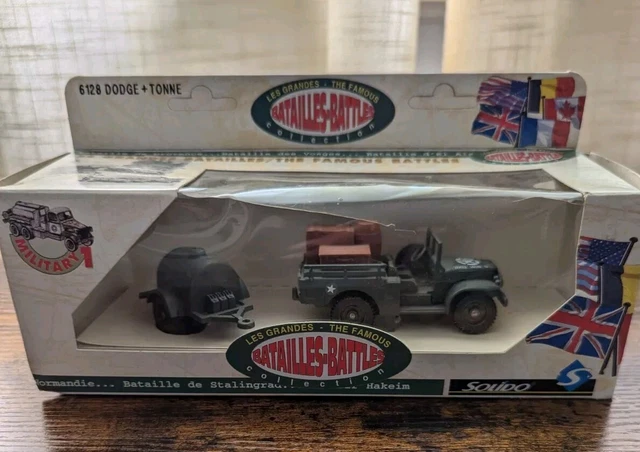 Miniature Jeep Militaire 1944 - 1st Division Infanterie - Norev 1/18 Résine - Édition Limitée 200 Ex