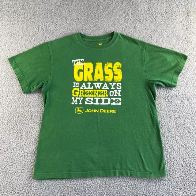 John Deere T Shirt Mens Large Green Grass Is Always Greener On The Other Side