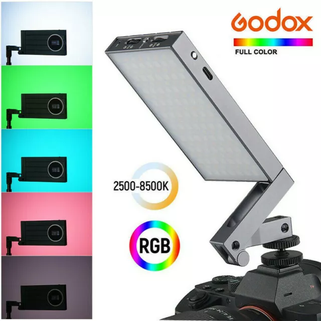 Godox M1 2500-8500K Mini LED RGB Full Color On Camera Video Fill Light Lamp