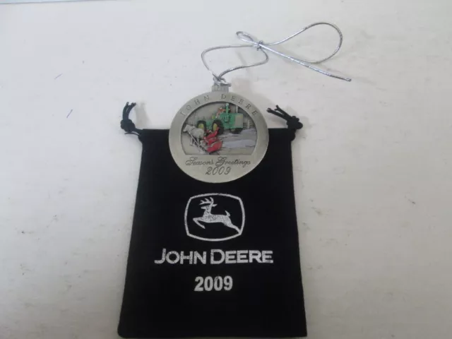 2009 John Deere Pewter Christmas Ornament - #14 In A Series