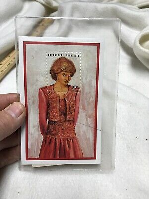 PRINCESS DIANA Commemorative Sheet w Postage Stamp "Pink Evening Dress" with COA