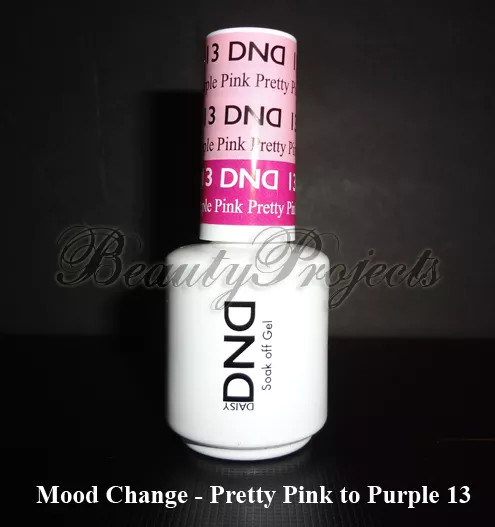 DND Daisy Mood Change Pretty Pink to Purple 13 Soak Off DND Gel .5oz LED/UV