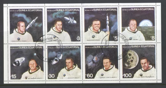 Guinea Equatorial 1978 8 values Space American Astronauts (CTO)