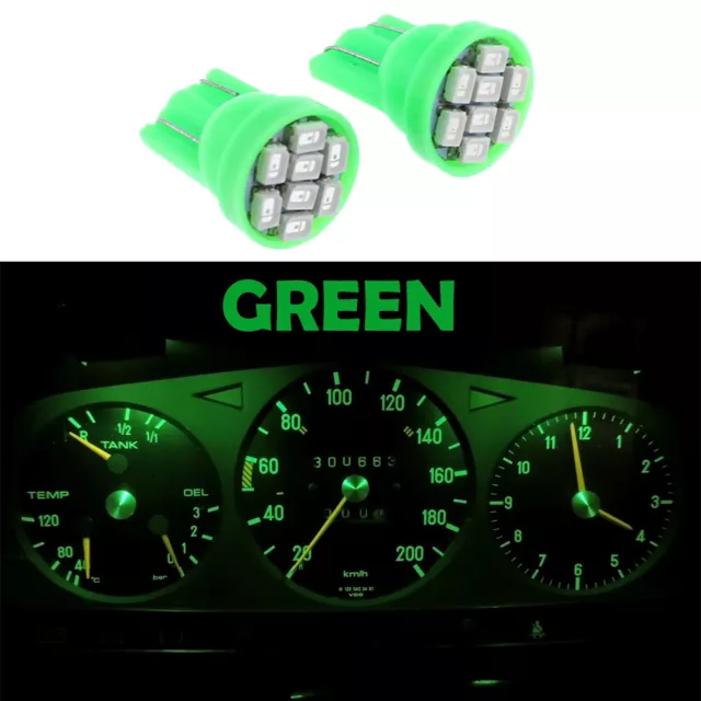 Gauge Cluster LED Dashboard Bulbs Kit Green For Mercedes Benz 77-85 W123 Chassis