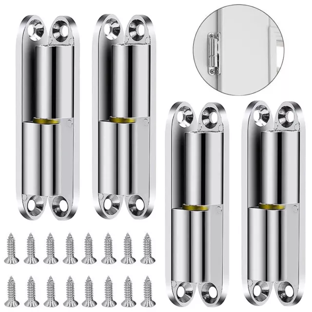 4PCS Internal Door Hinges Cabinet Hinges Screw On Kitchen Cupboard With Screws