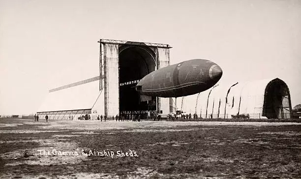 The Gamma Zeppelin And Airship Sheds At Aldershot Aviation History Old Photo