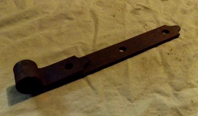 Antique Architectural Salvage Wrought Iron 9.75" Strap Hinge 3 Mounting Holes