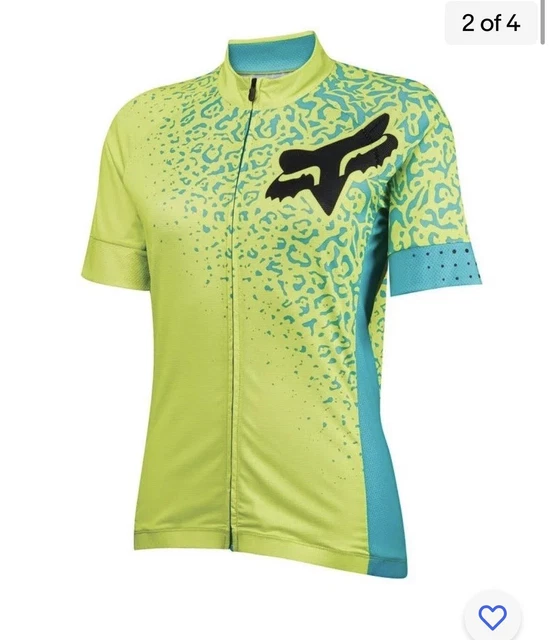 Fox Racing Women's Switchback Comp Short Sleeve s/s Jersey Flo Yellow Sz Large L