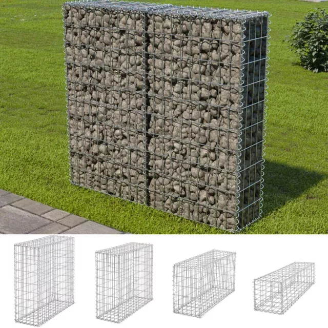 Gabion Baskets Garden Mesh Outdoor Patio Cages Wire Stone Wall Planter Border 3