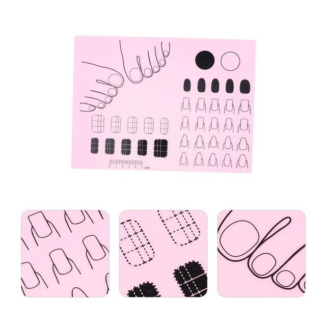 Almohadilla de manicura de silicona de gel de sílice tapetes herramienta de estampado para arte en uñas
